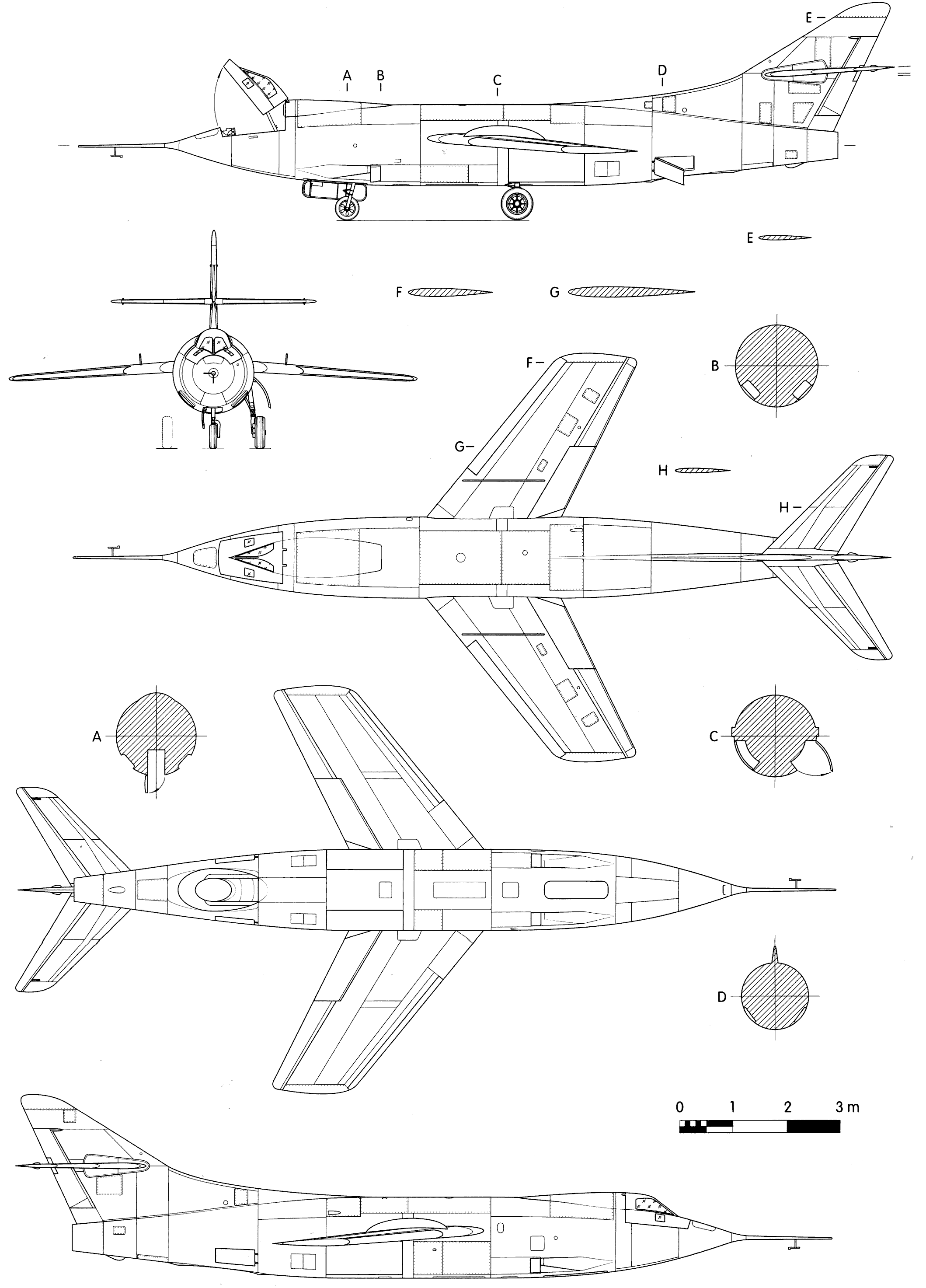 Douglas D-558-2 Skyrocket blueprint