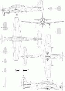 Embraer EMB 314 Super Tucano blueprint