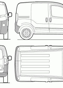 Fiat Fiorino blueprint