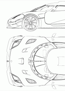 Koenigsegg Agera blueprint