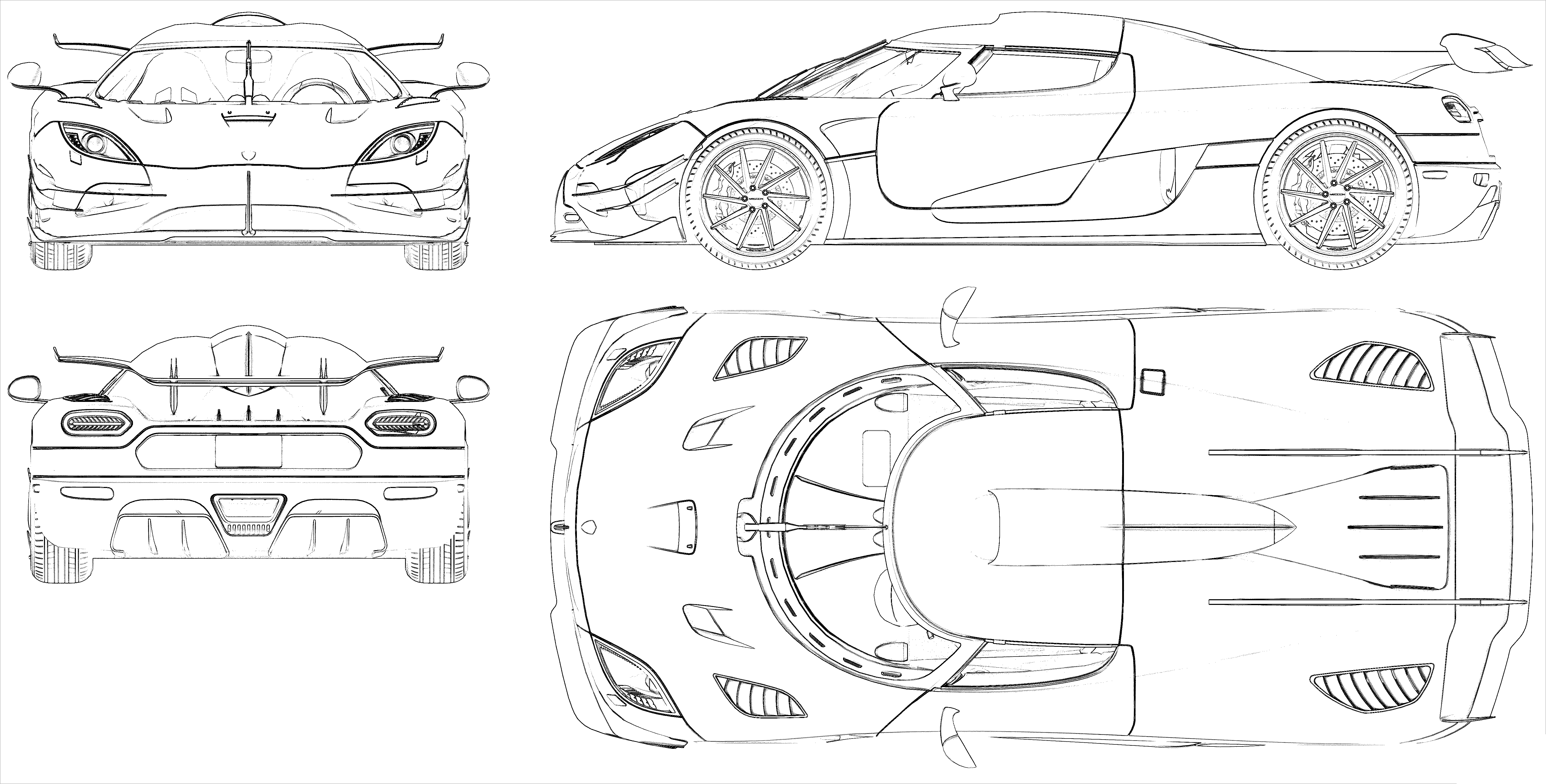 Koenigsegg Agera blueprint