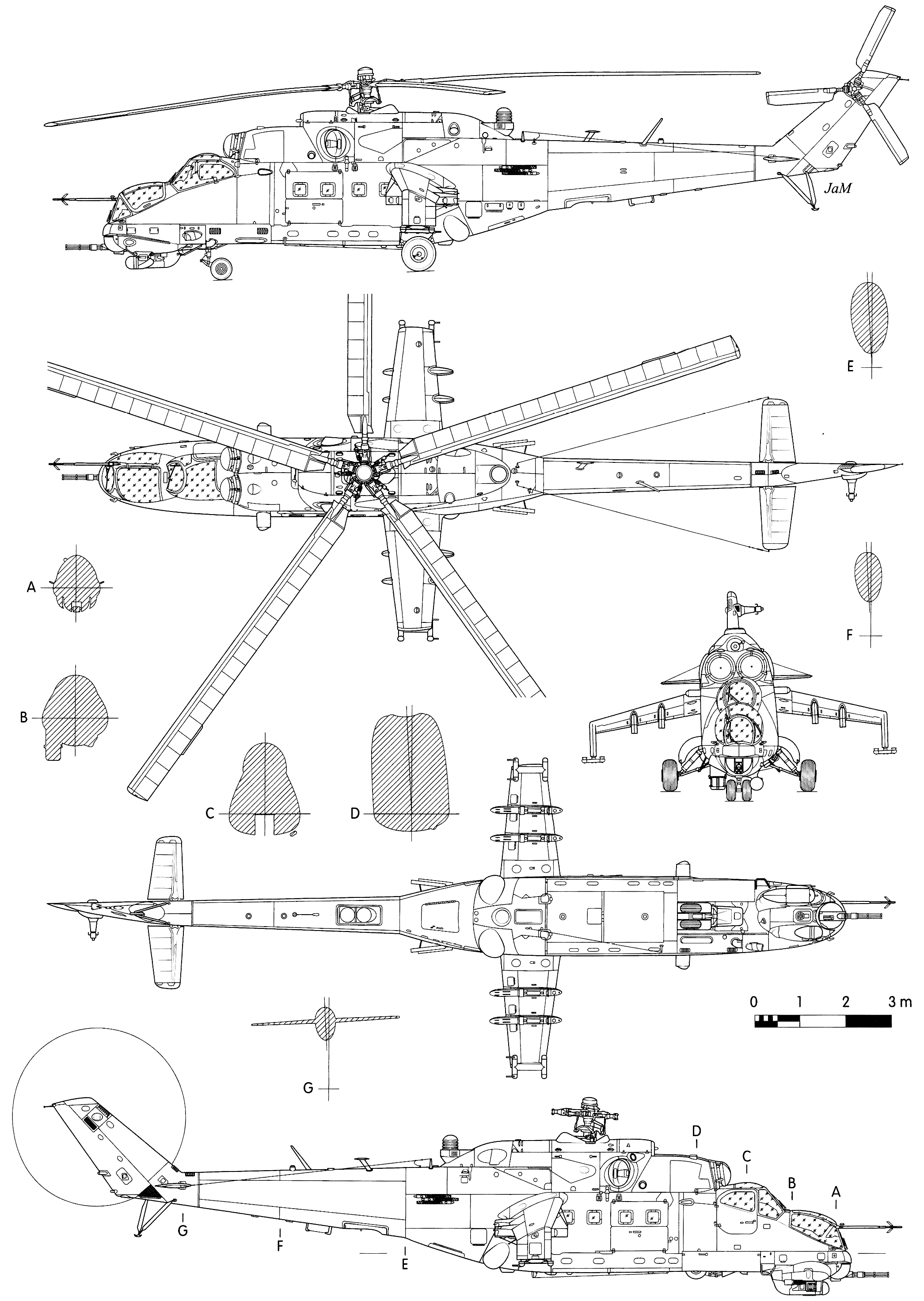 Mil Mi-35 blueprint