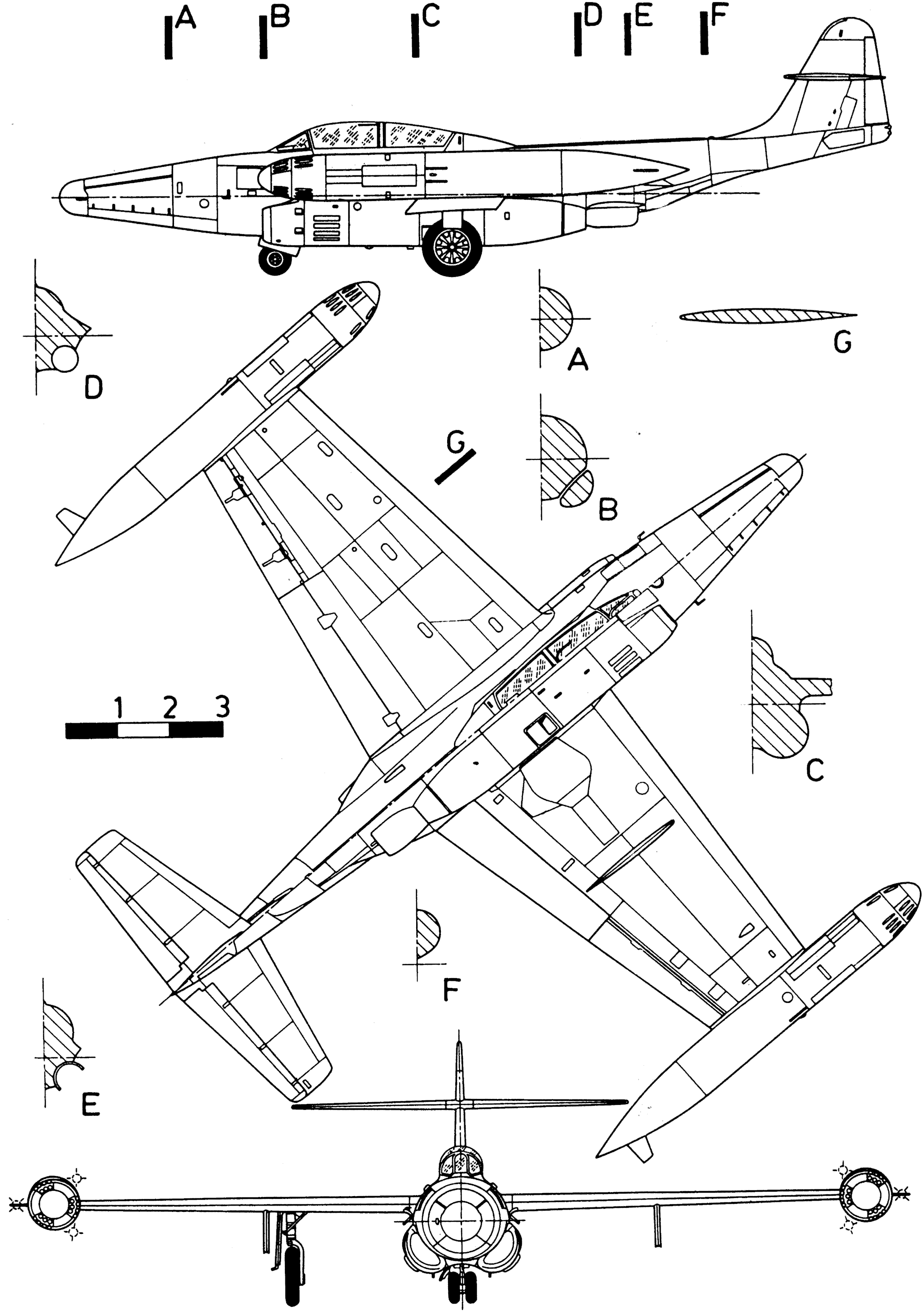 Northrop F-89 Scorpion blueprint