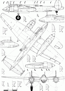 Tupolev Tu-2 blueprint