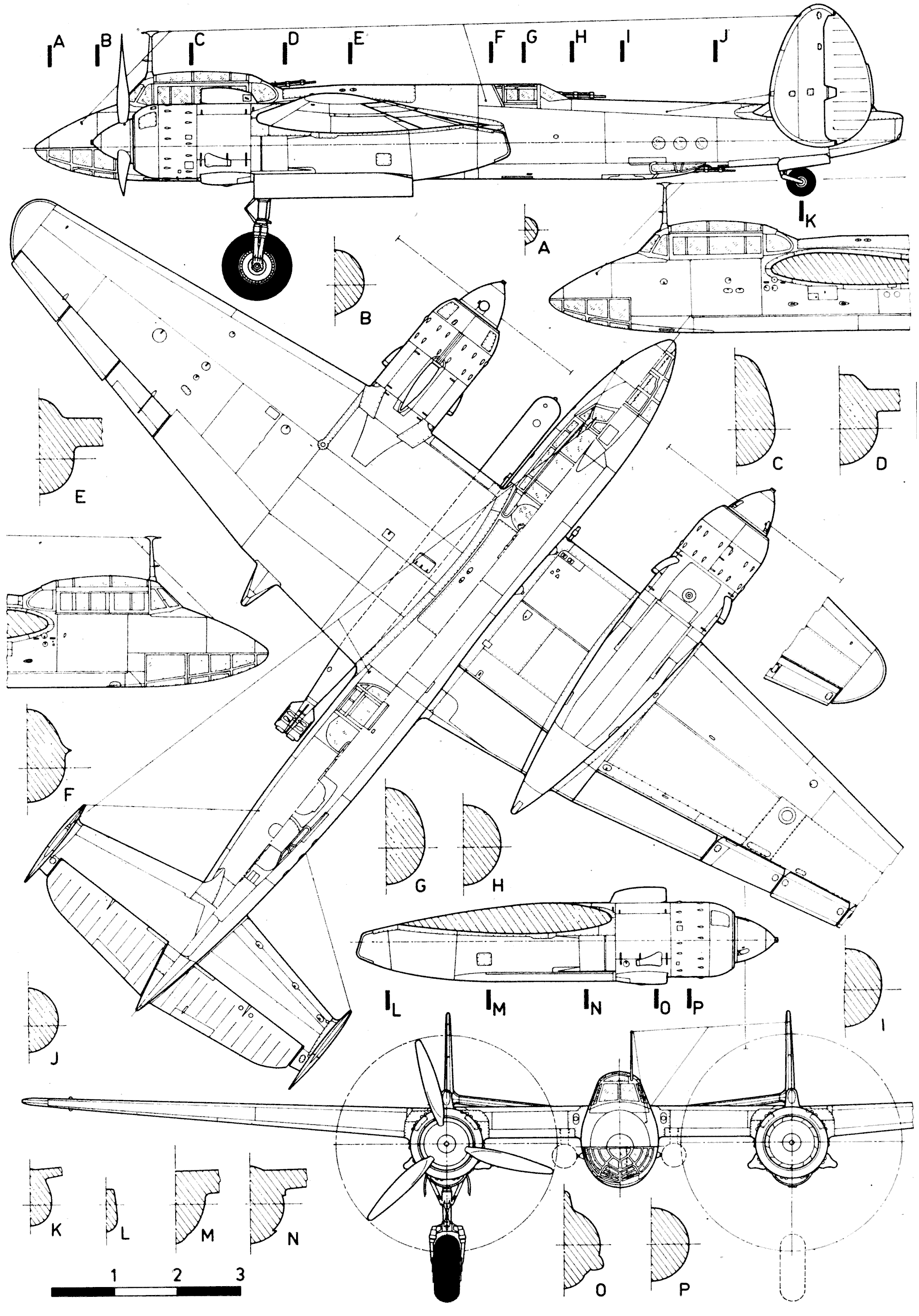Tupolev Tu-2 blueprint
