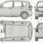 Honda Fit blueprint