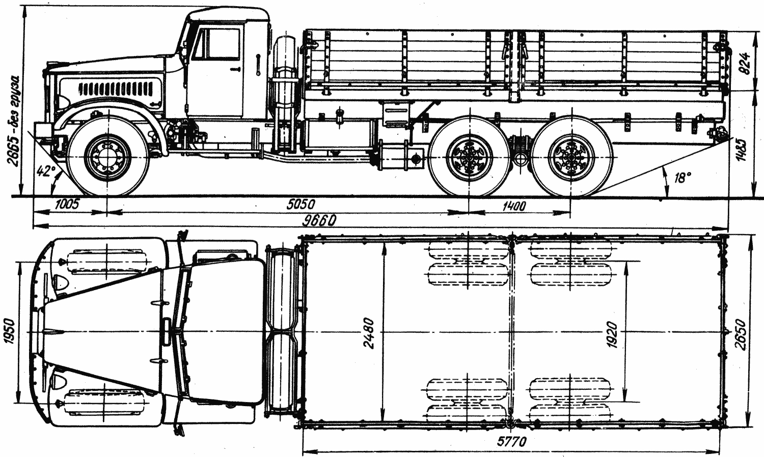 KrAZ-219 blueprint
