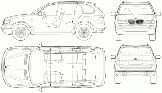 BMW X5 e53 blueprint