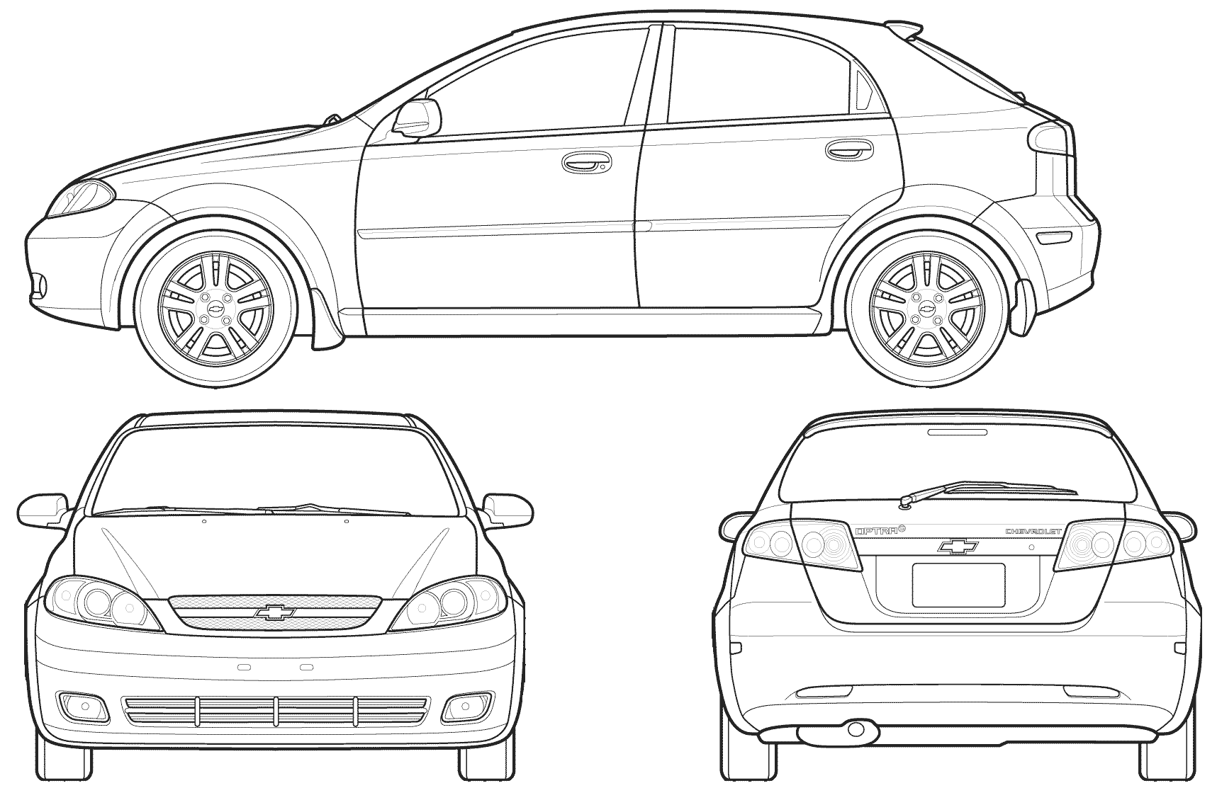 Chevrolet Optra blueprint