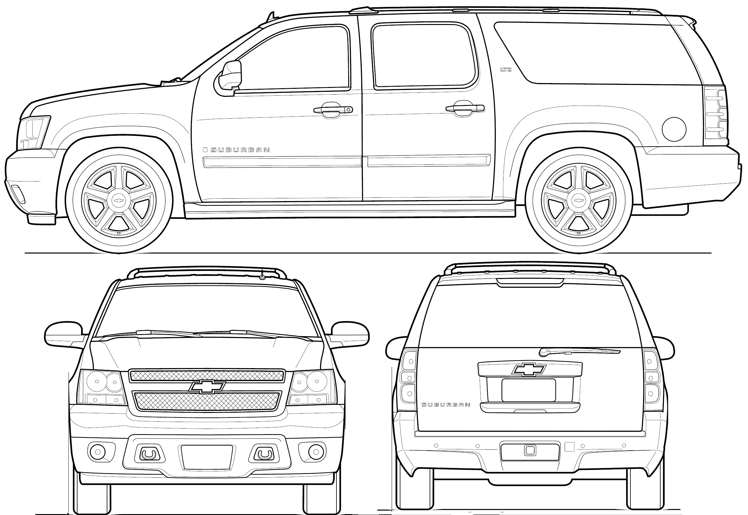 Chevrolet Suburban blueprint