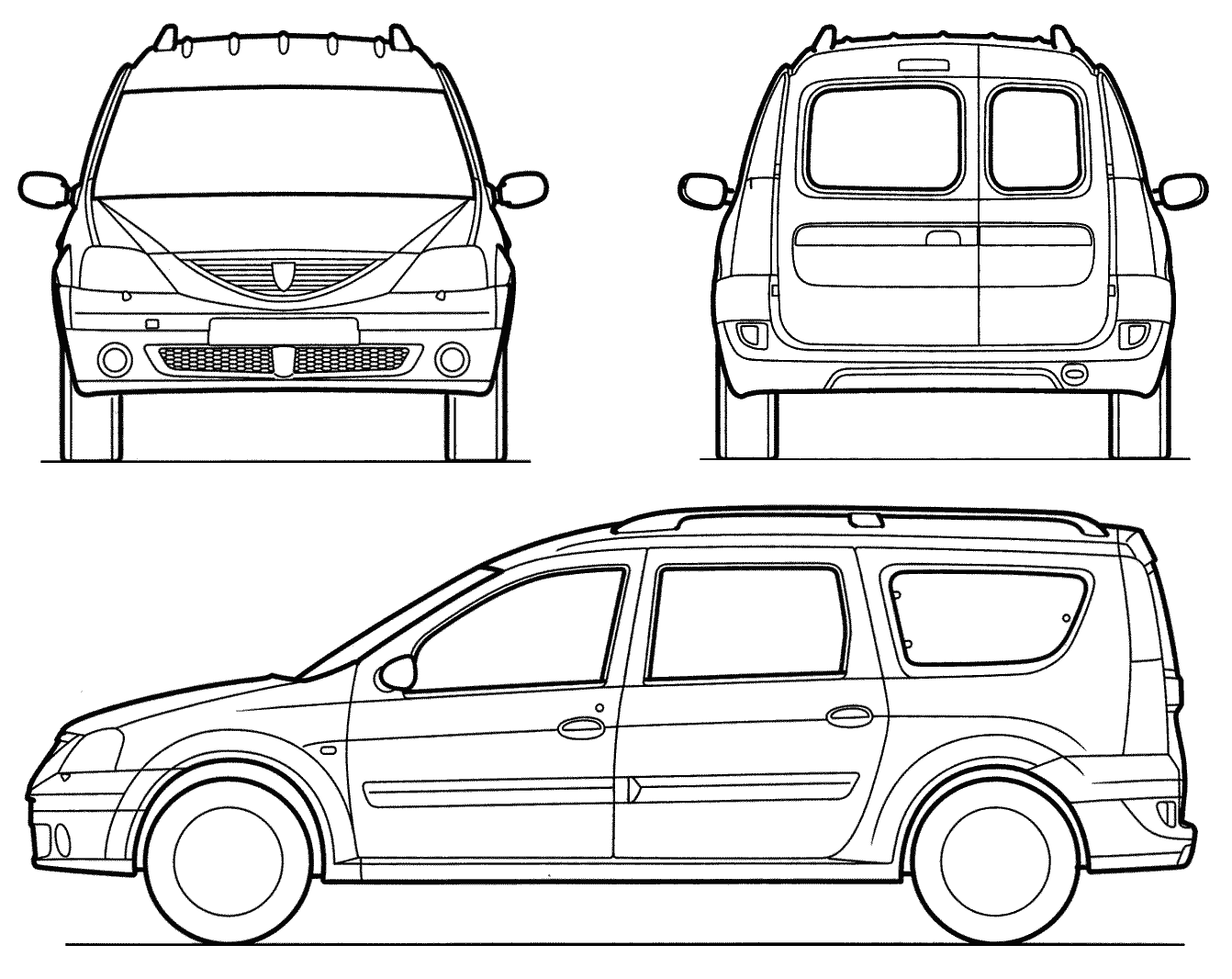 Dacia Logan blueprint