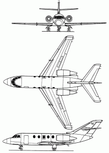 Dassault Falcon 20 blueprint