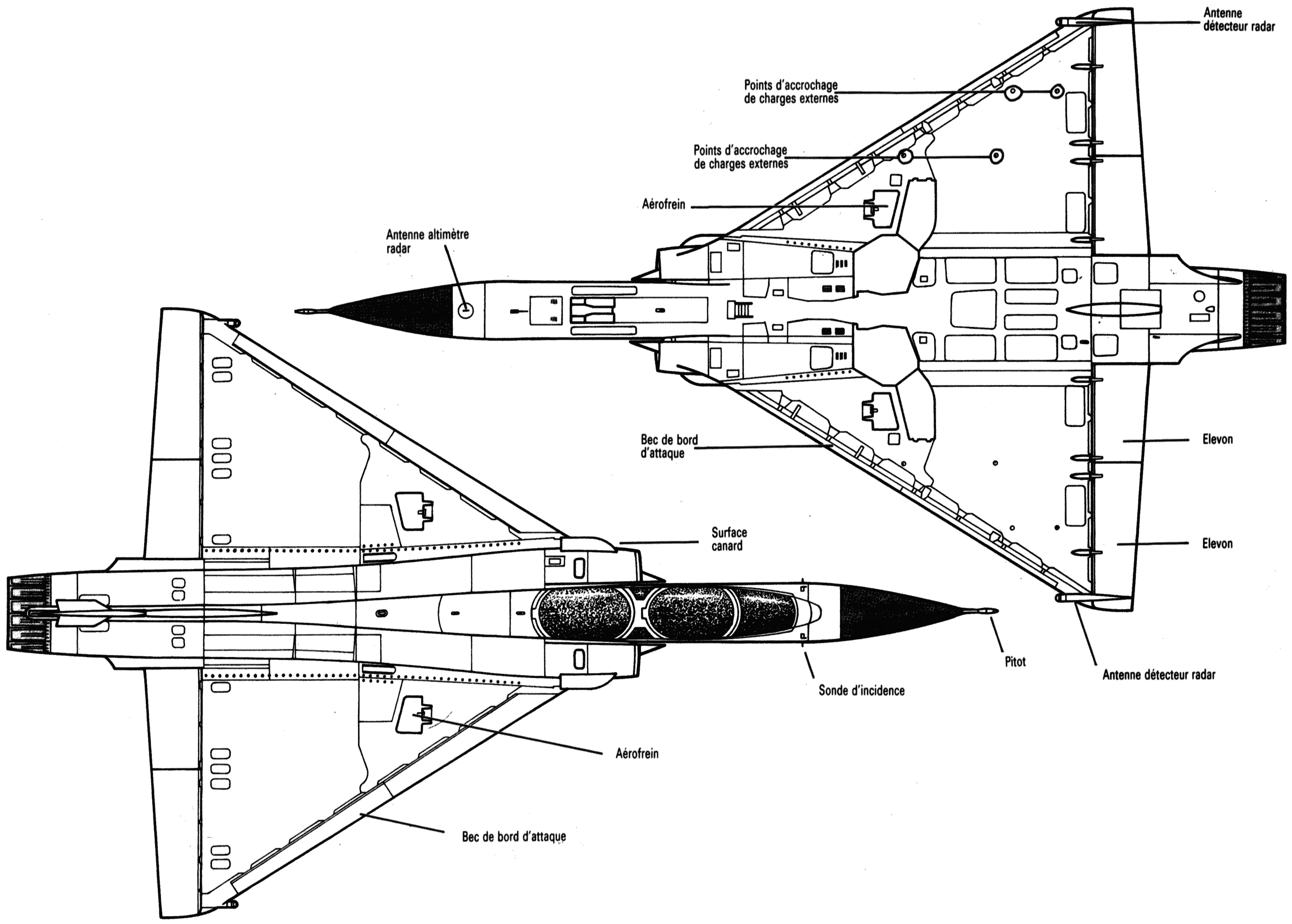 Dassault Mirage 2000 blueprint