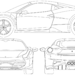 Ferrari 458 Italia blueprint