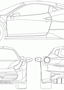 Ferrari 458 Italia blueprint