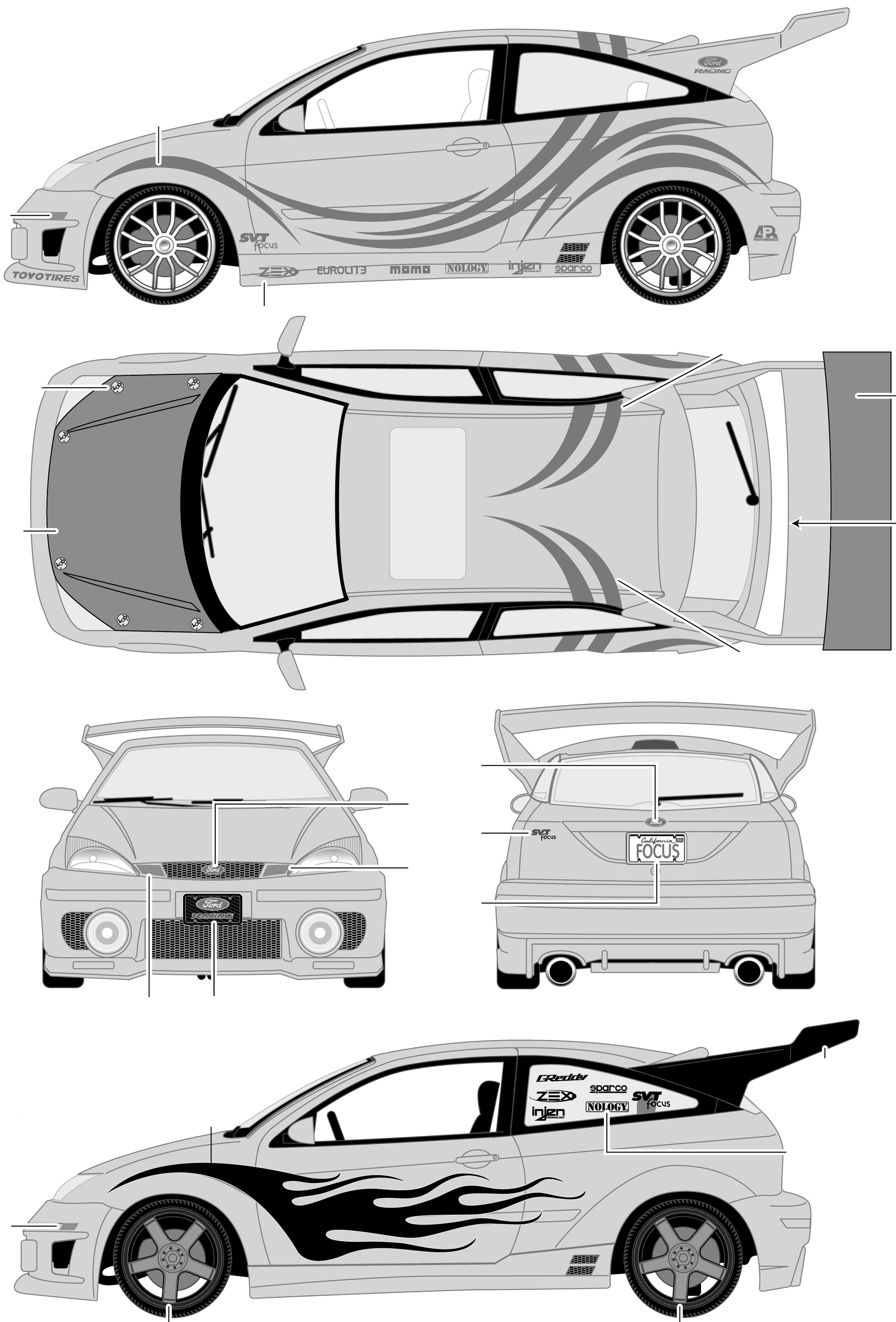 Ford SVT Focus blueprint