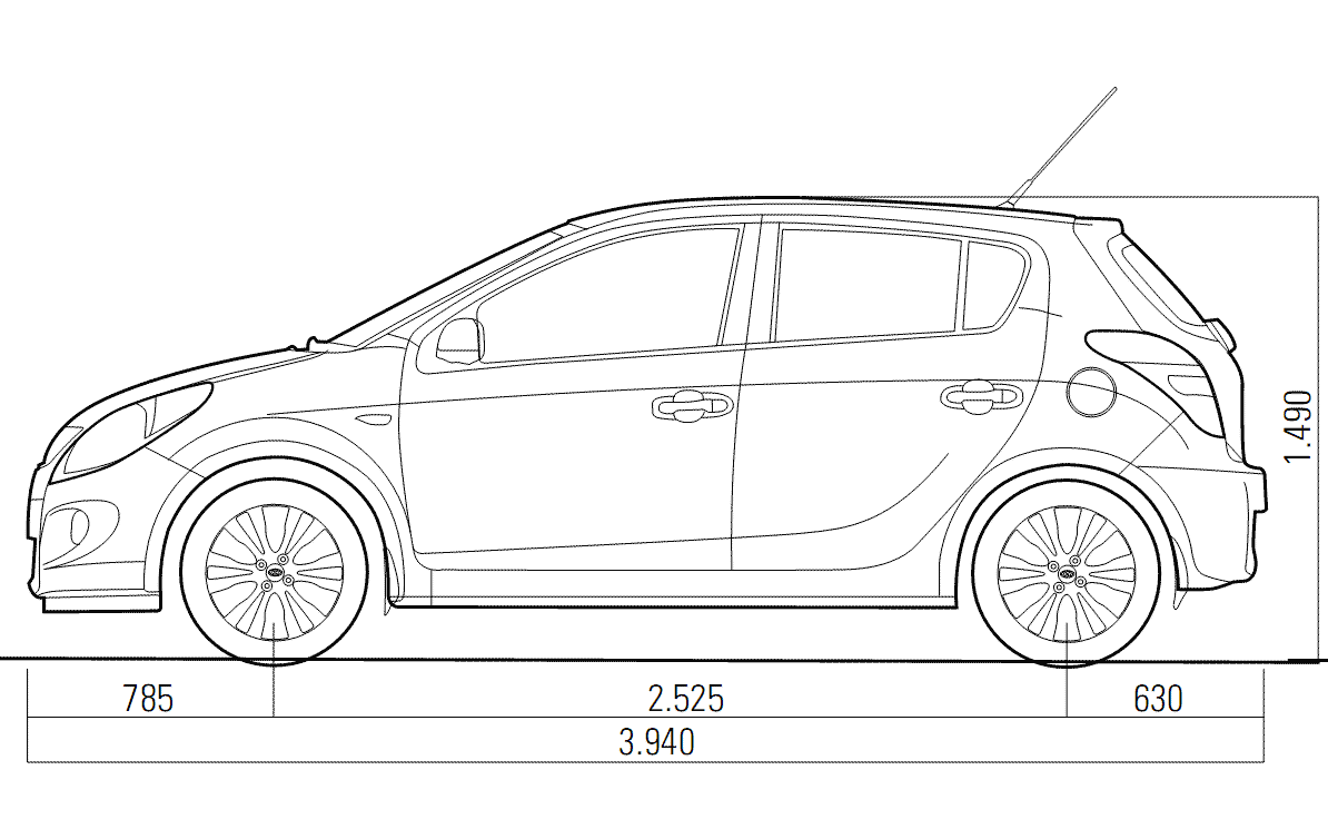Hyundai i20 blueprint