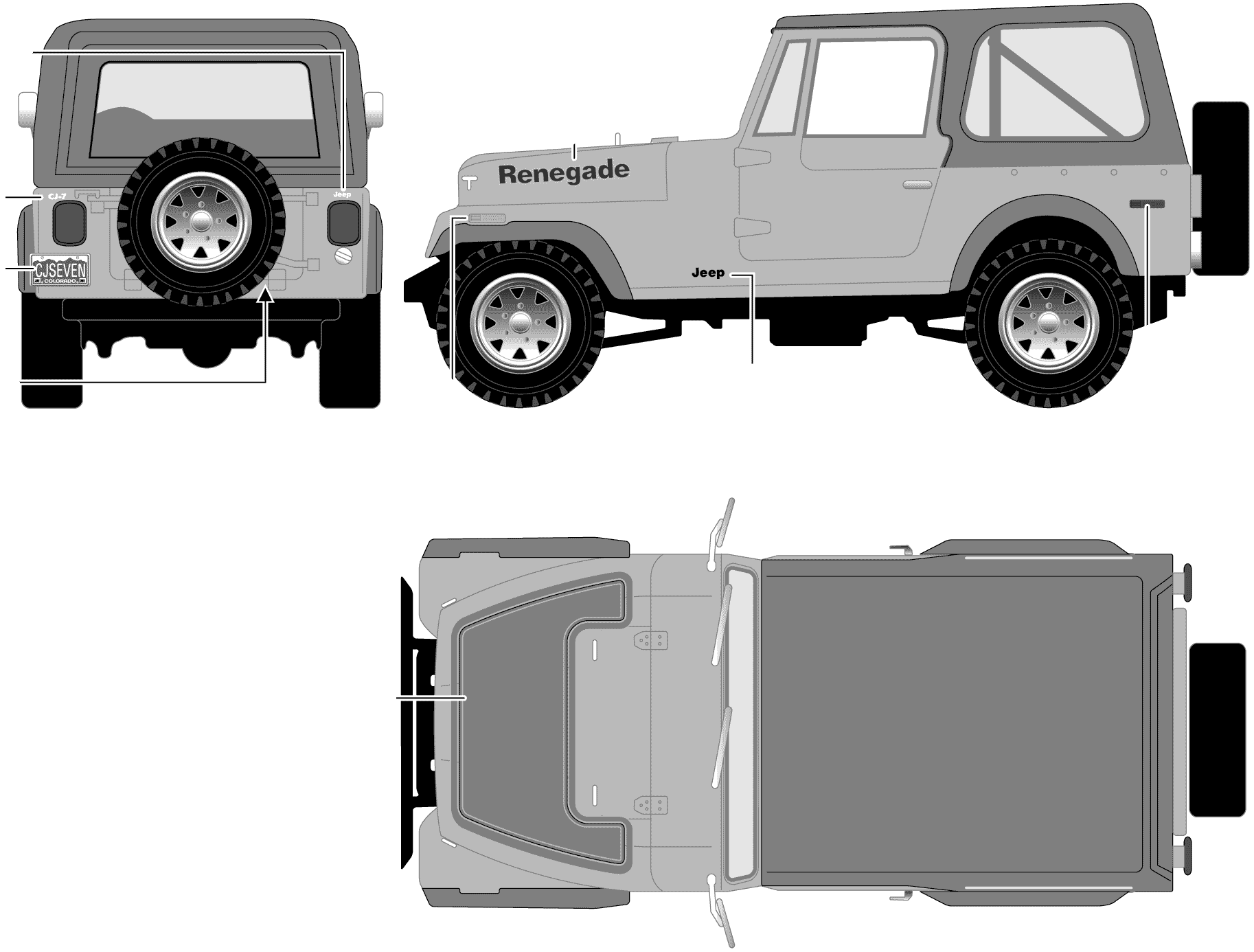 Jeep CJ-7 blueprint