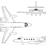 Lockheed JetStar blueprint