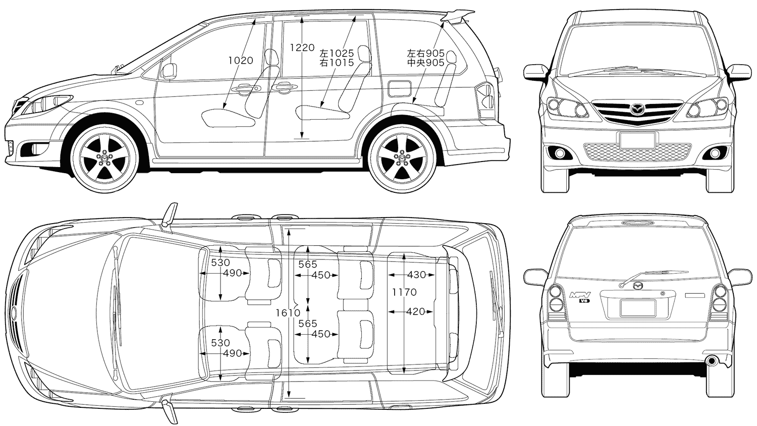 Mazda MPV blueprint