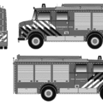 Mercedes-Benz LF1113 B-36 Fire Truck blueprint