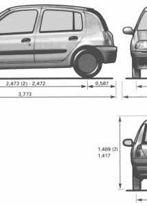 Renault Clio blueprint