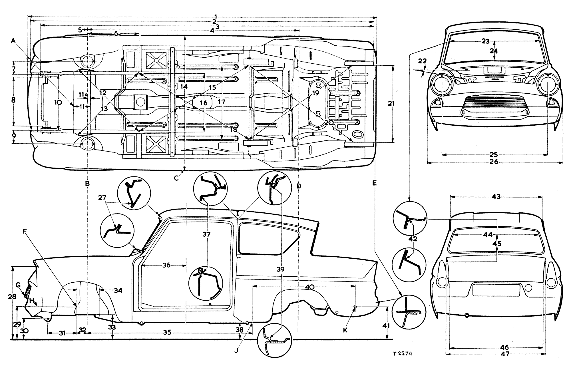 Ford Anglia blueprint