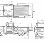 IKA Jeep pickup blueprint