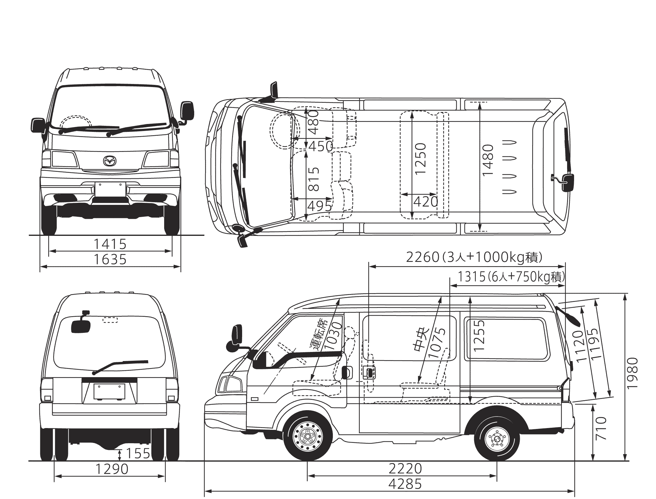 Mazda Bongo blueprint
