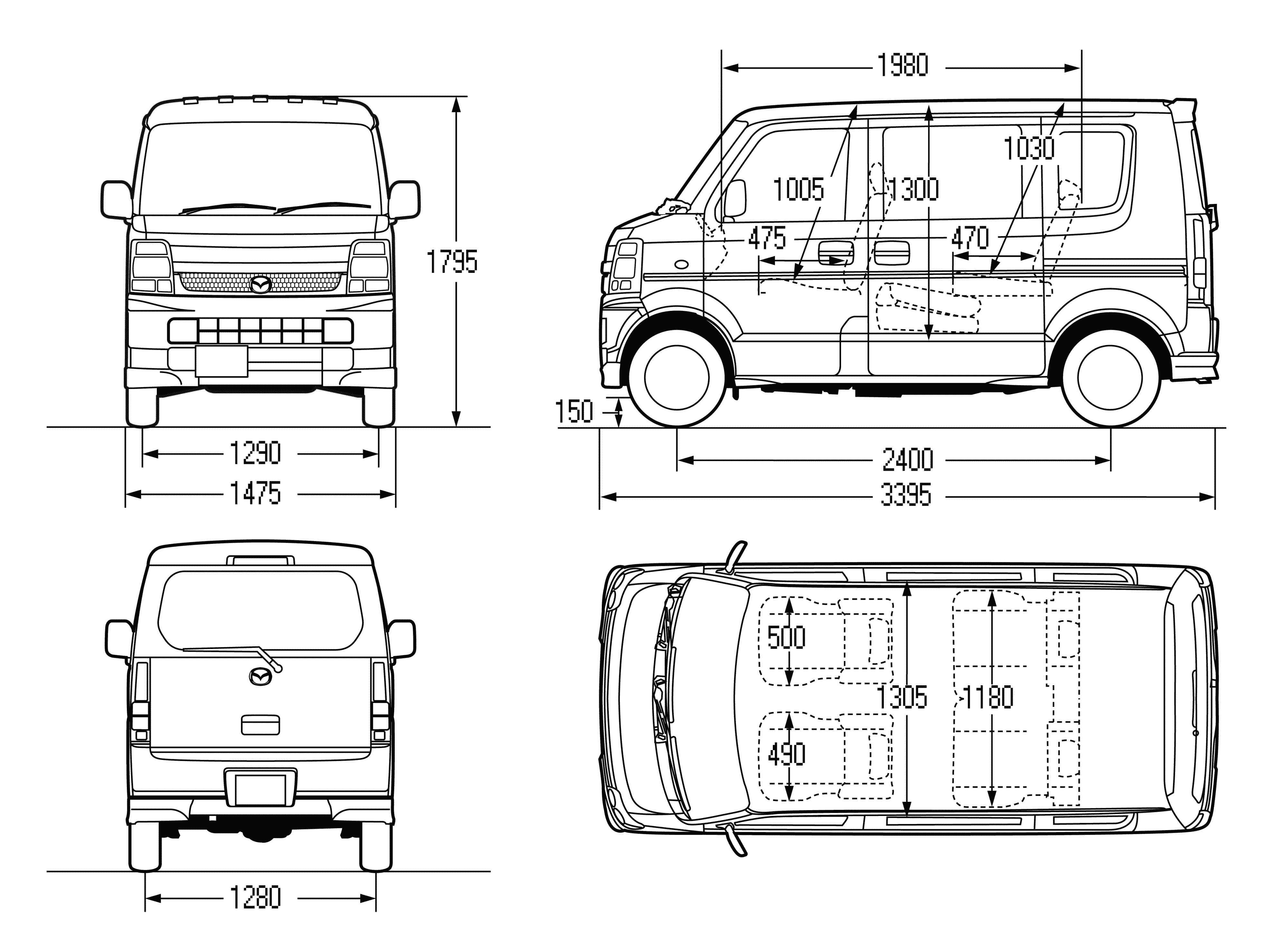 Mazda Scrum Wagon blueprint