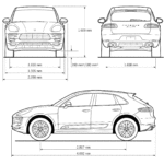 Porsche Macan blueprint