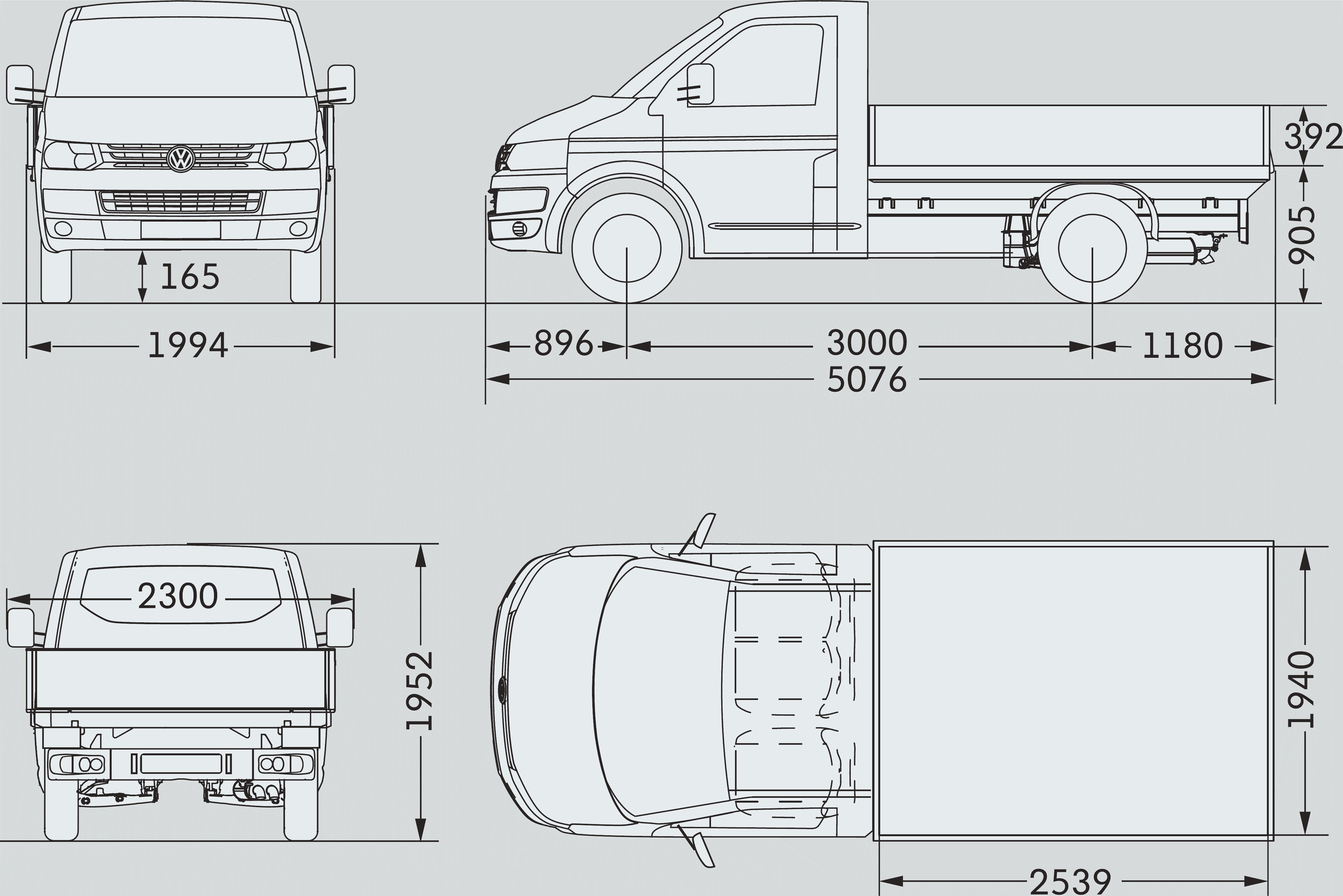 Volkswagen Transporter T5 blueprint