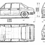 Tatra 613 blueprint