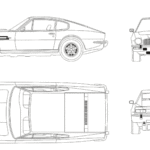 Aston Martin V8 blueprint