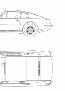 Aston Martin V8 blueprint