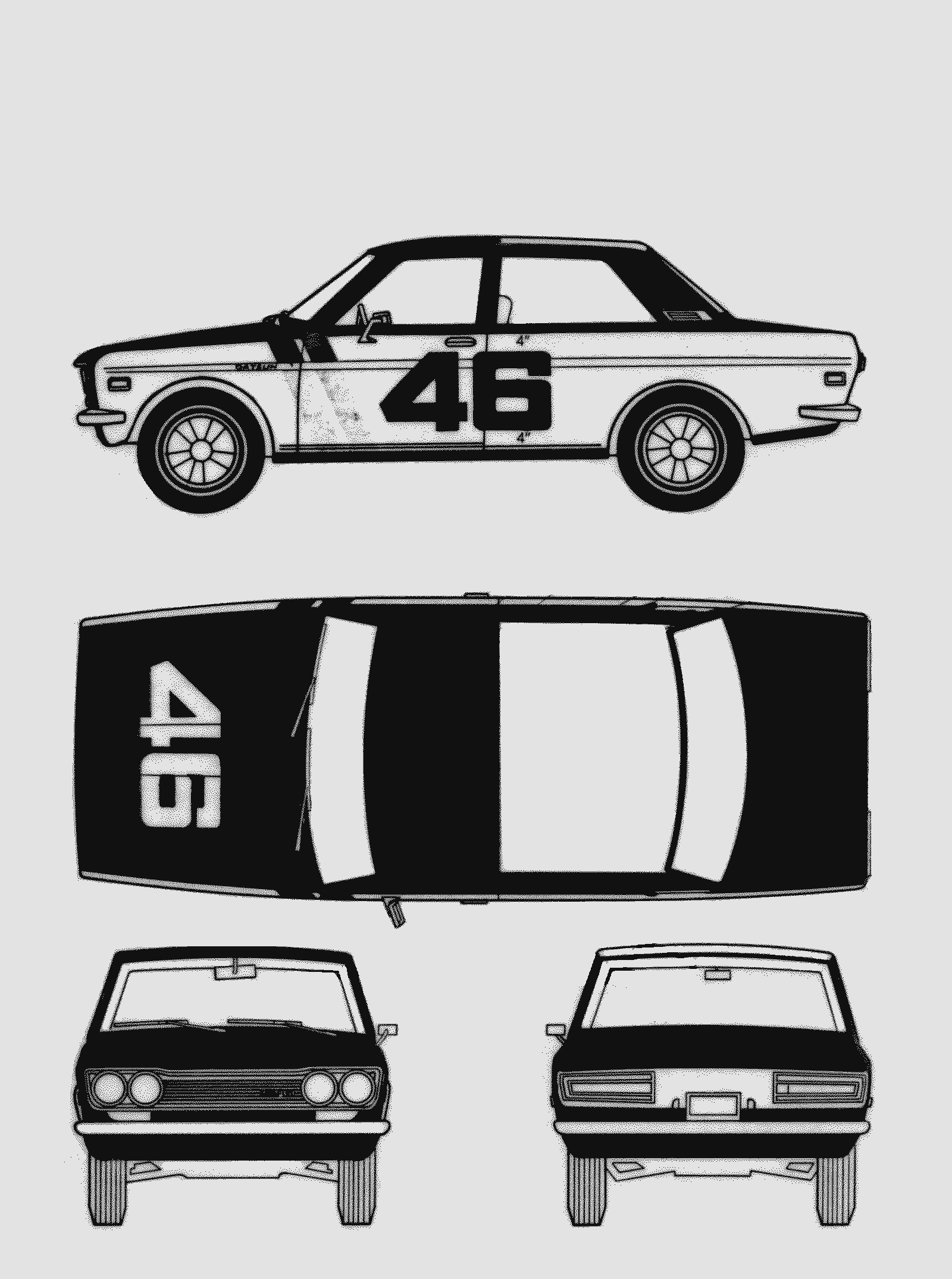 Datsun 510 blueprint