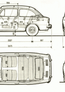 Fiat 850 blueprint