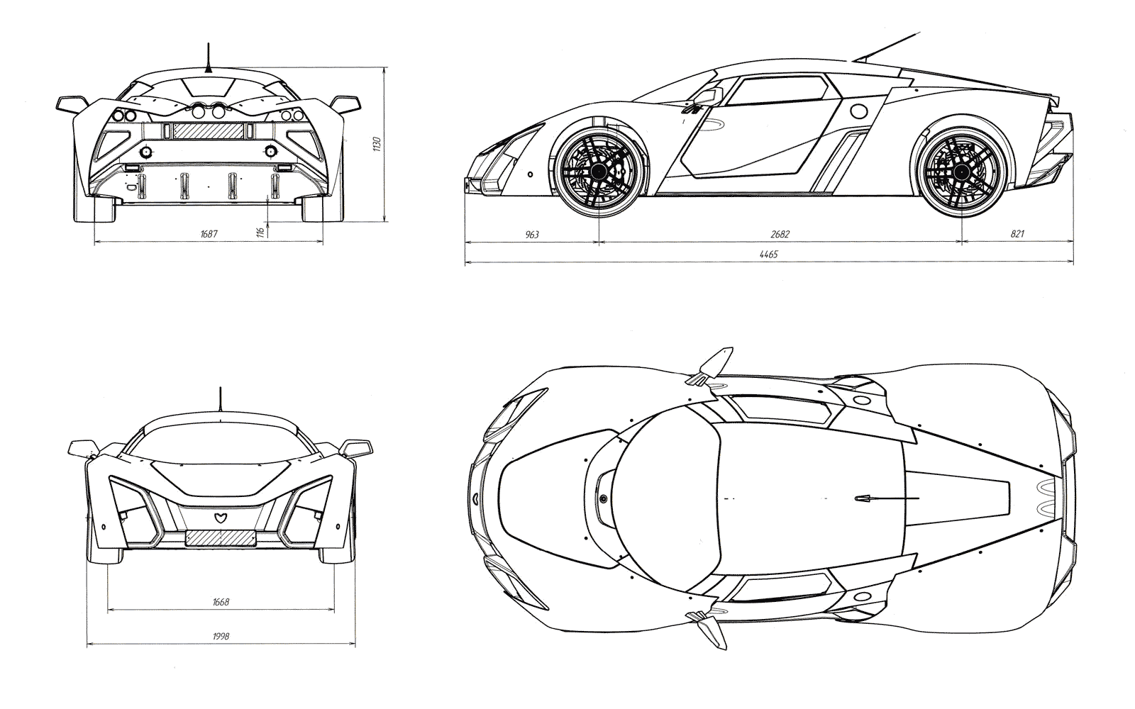 Marussia B2 blueprint