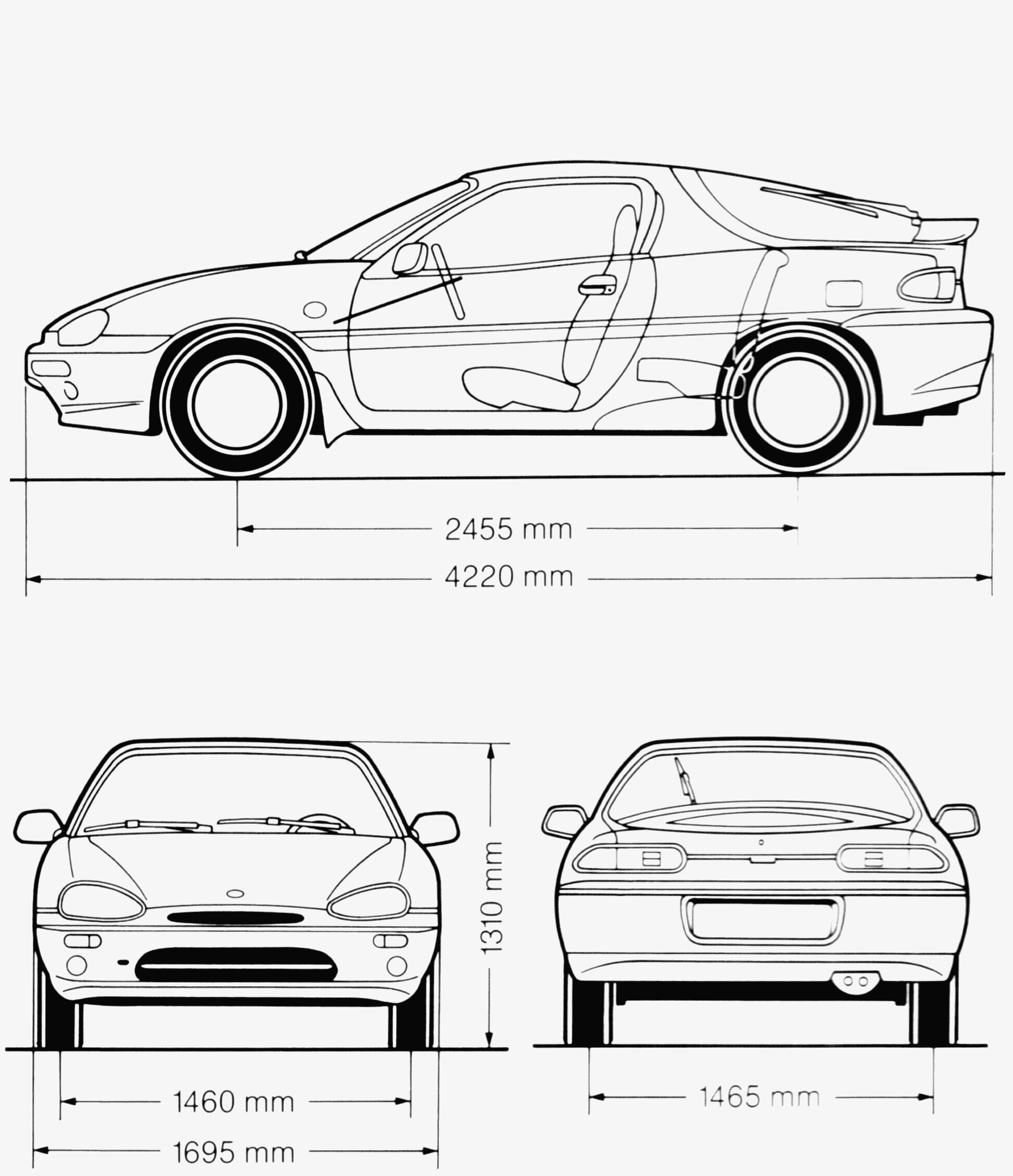 Mazda MX-3 blueprint