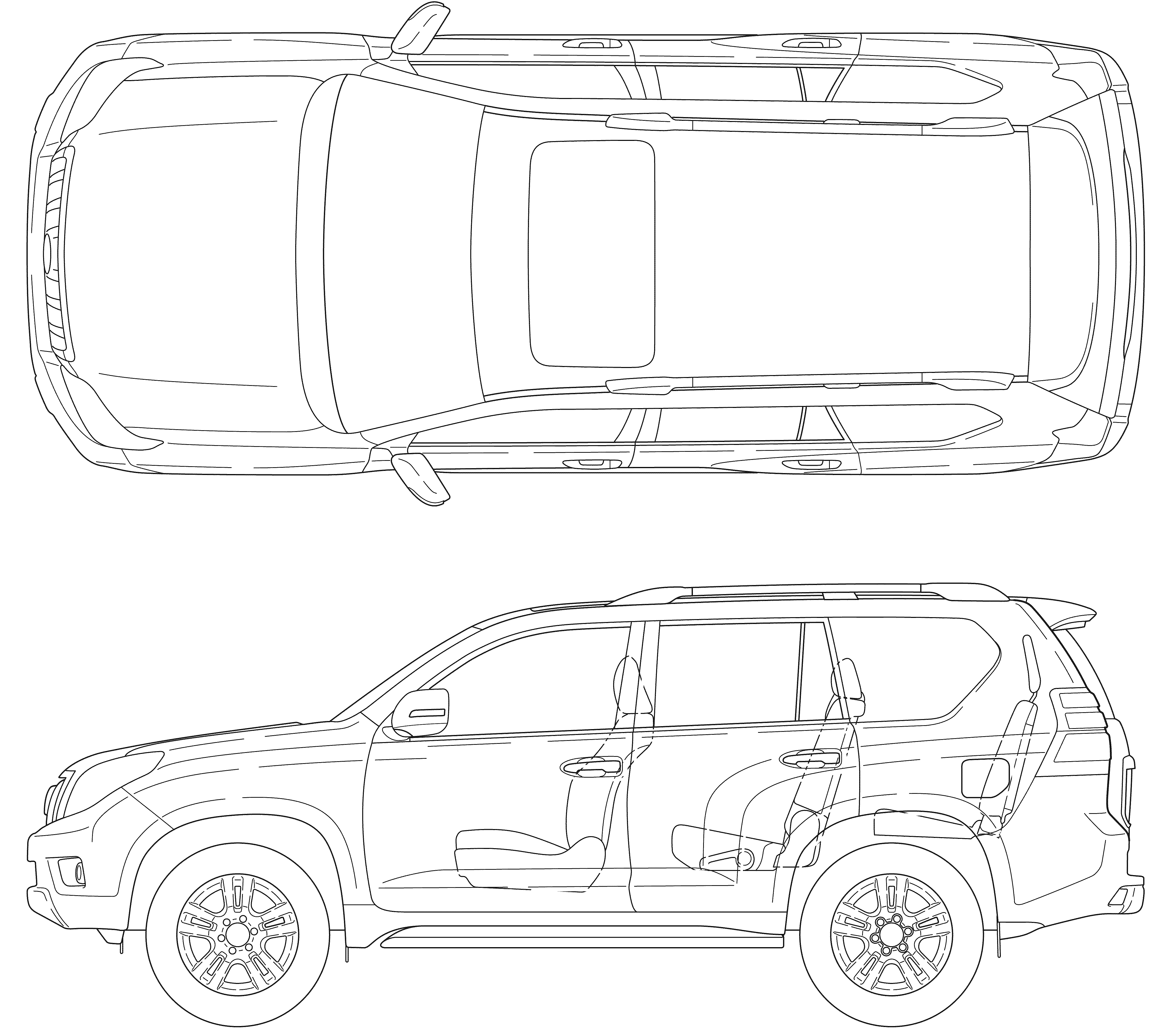 Toyota Land Cruiser Prado blueprint