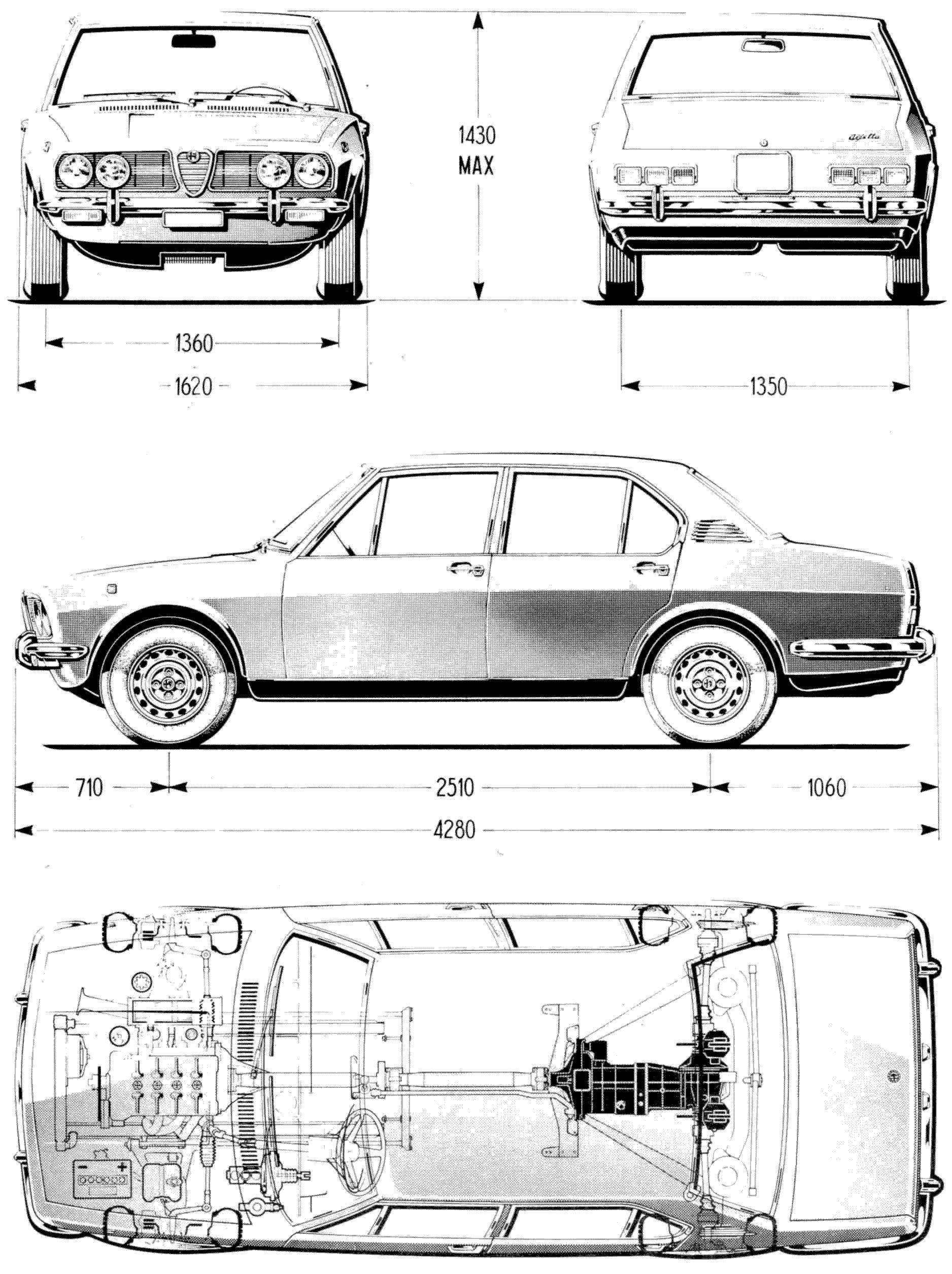 Alfa Romeo Alfetta blueprint