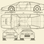Aston Martin Bulldog blueprint