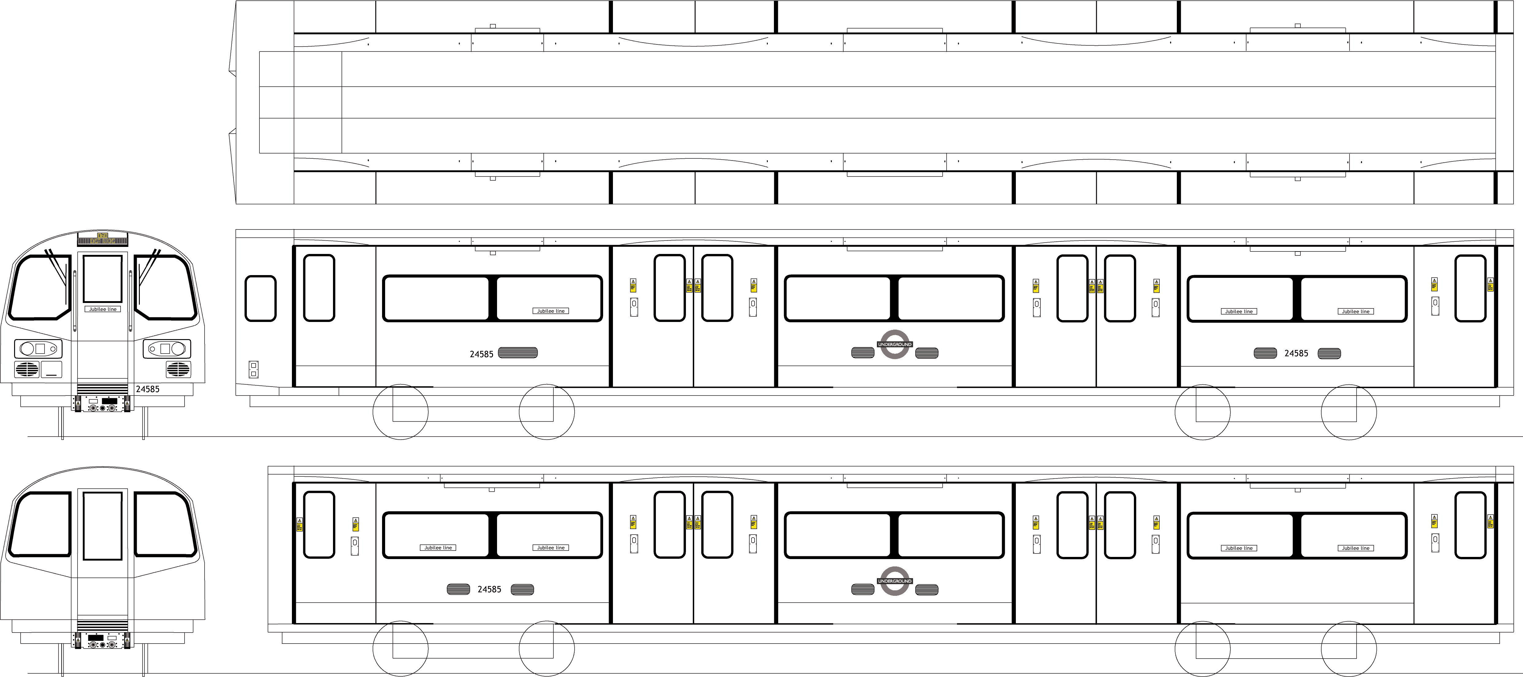 London Underground Train blueprint
