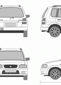 Mazda Demio blueprint