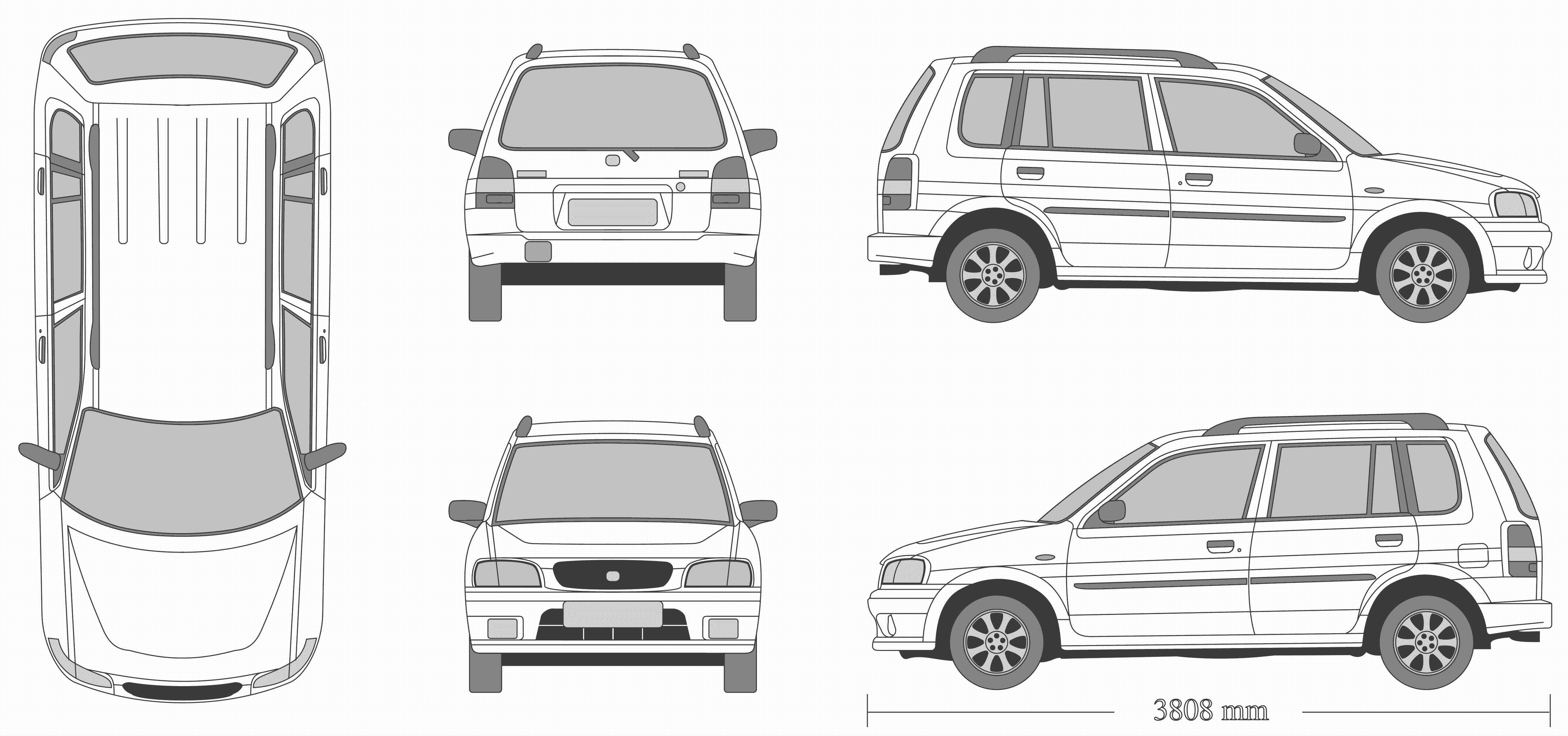 Mazda Demio blueprint