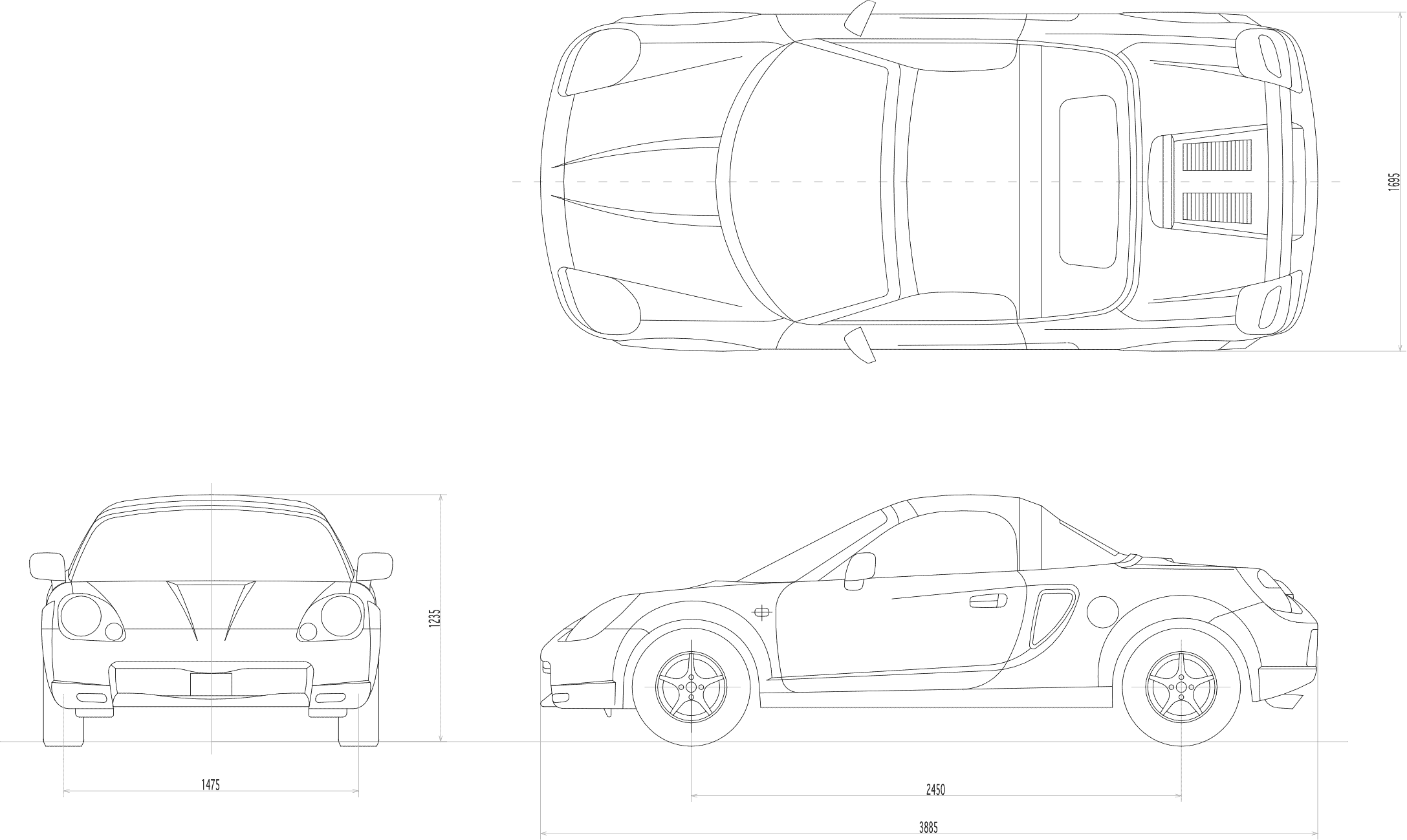 Toyota MR2 blueprint