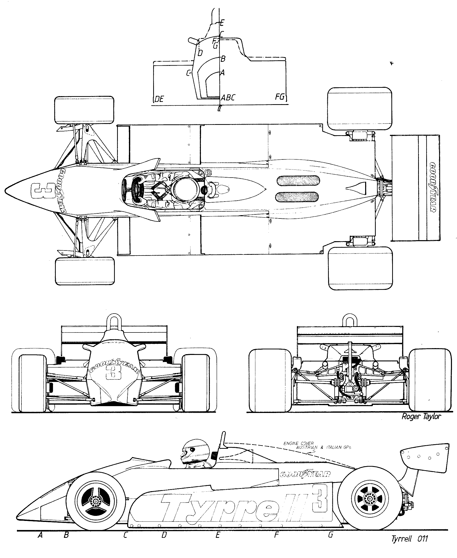 Tyrrell 011 blueprint