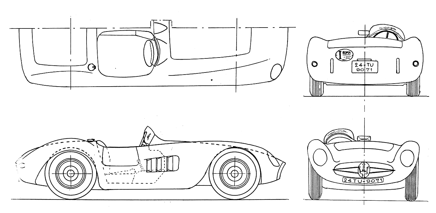 Maserati 300S blueprint