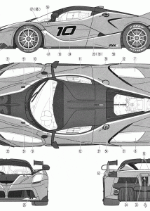 Ferrari FXX-K blueprint