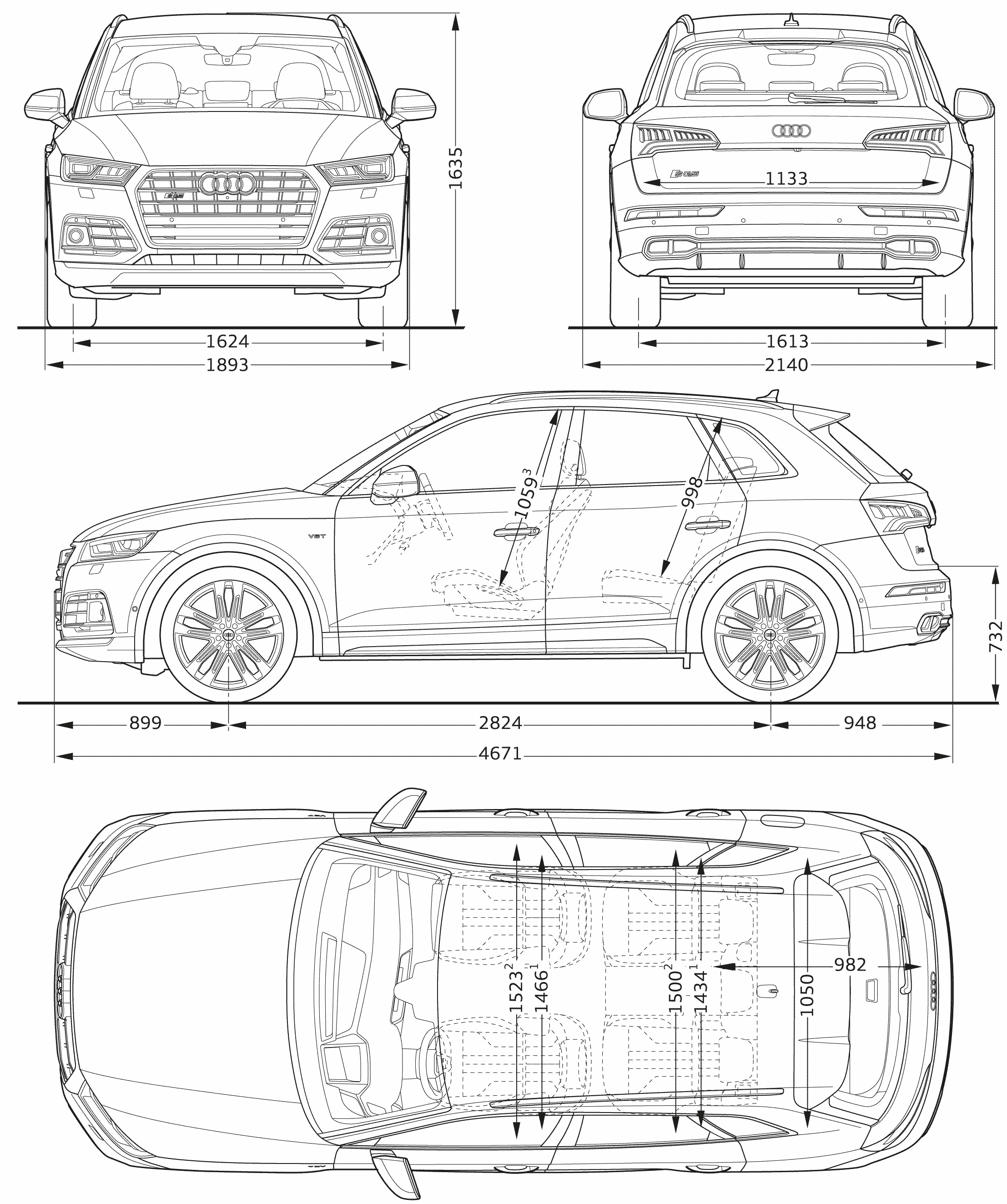 Audi SQ5 blueprint
